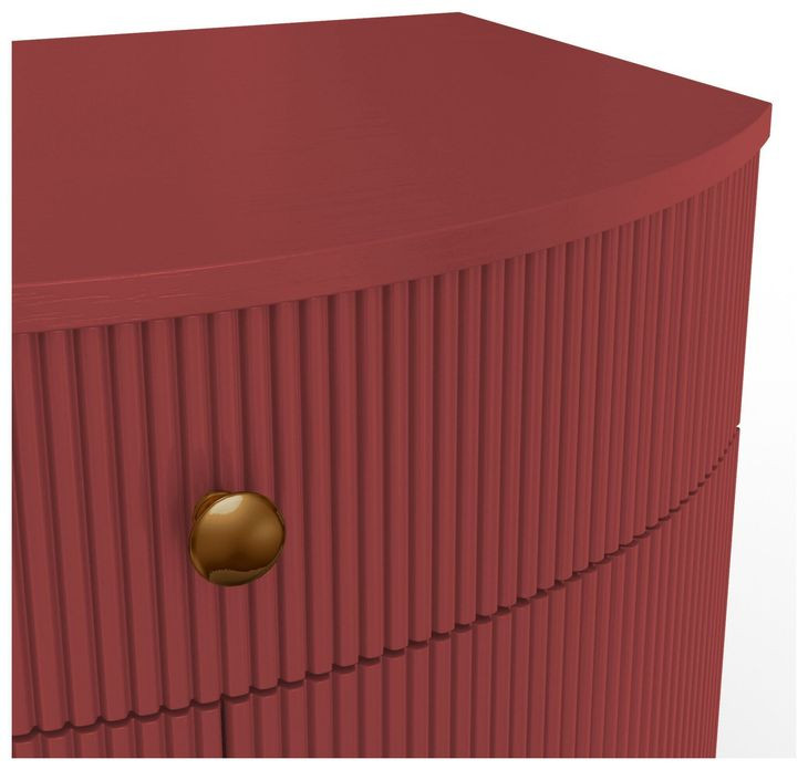 Olivia Burgundy 1 Drawer Nightstand