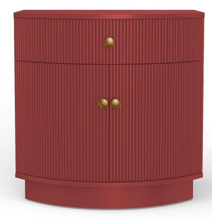Olivia Burgundy 1 Drawer Nightstand