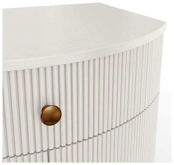 Olivia Coconut Milk 1 Drawer Nightstand