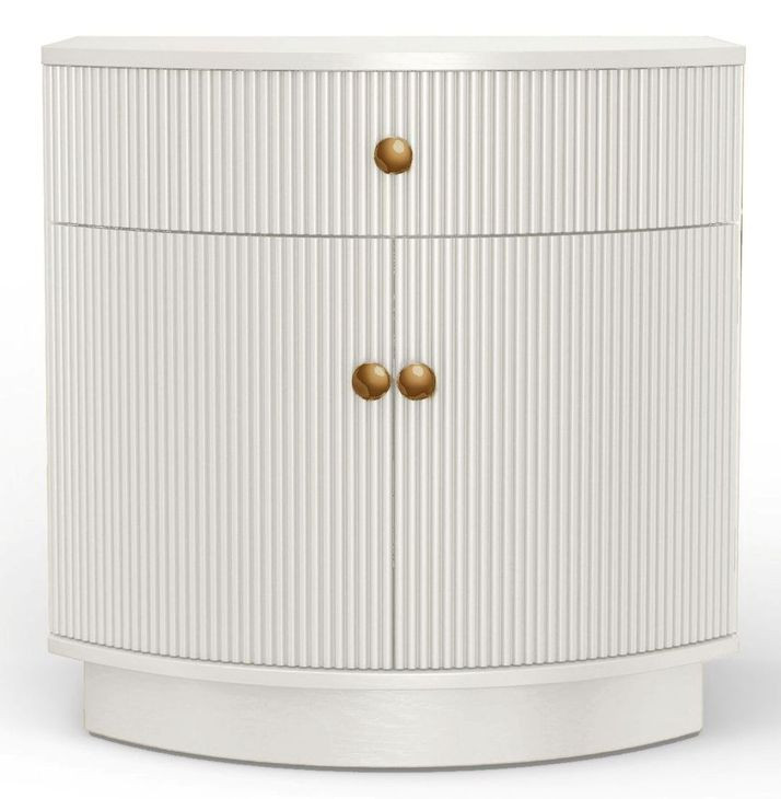 Olivia Coconut Milk 1 Drawer Nightstand