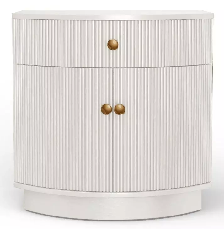 Olivia Coconut Milk 1 Drawer Nightstand
