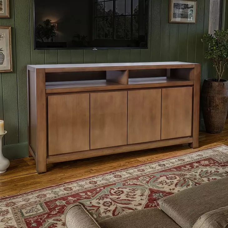 Brownstone Suede 60" Media Console