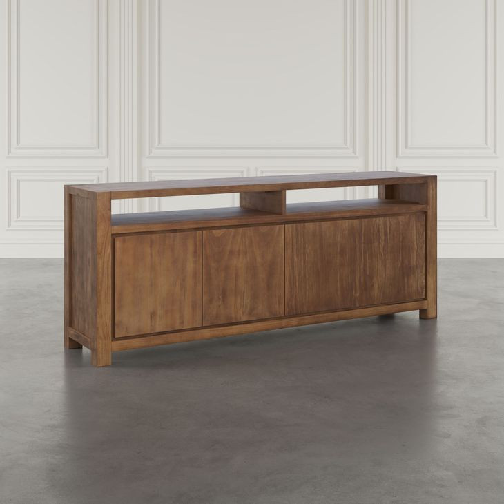 Brownstone Suede 80" Media Console