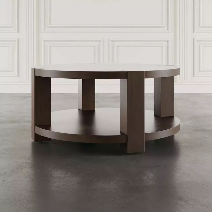 Brownstone Chocolate Brown Round Occasional Tabe Set