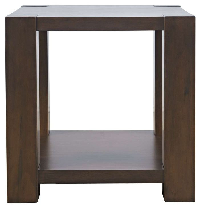 Brownstone Chocolate Brown Square End Table
