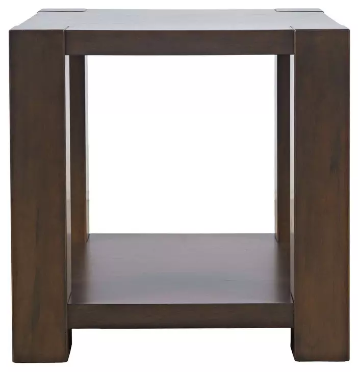 Brownstone Chocolate Brown Square End Table