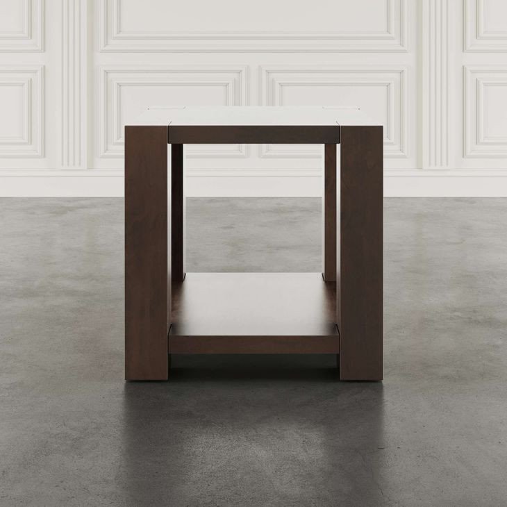 Brownstone Chocolate Brown Square End Table