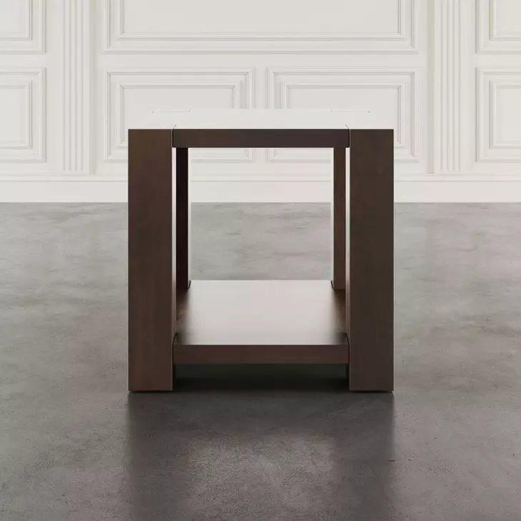 Brownstone Chocolate Brown Square End Table