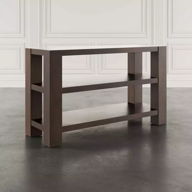 Brownstone Chocolate Brown Rectangular Console Table