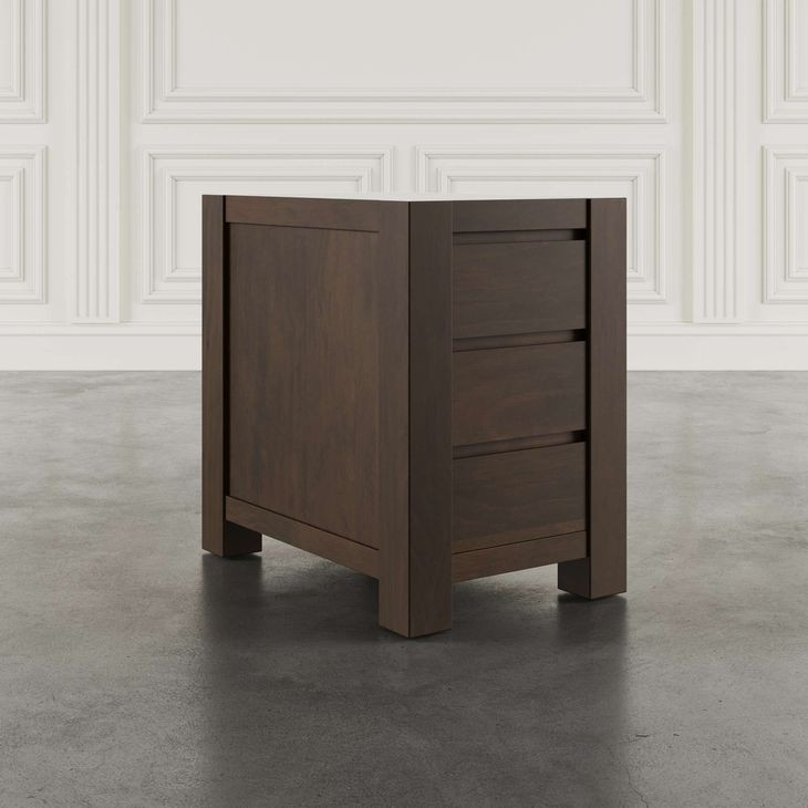 Brownstone Chocolate Brown Rectangular Chairside End Table