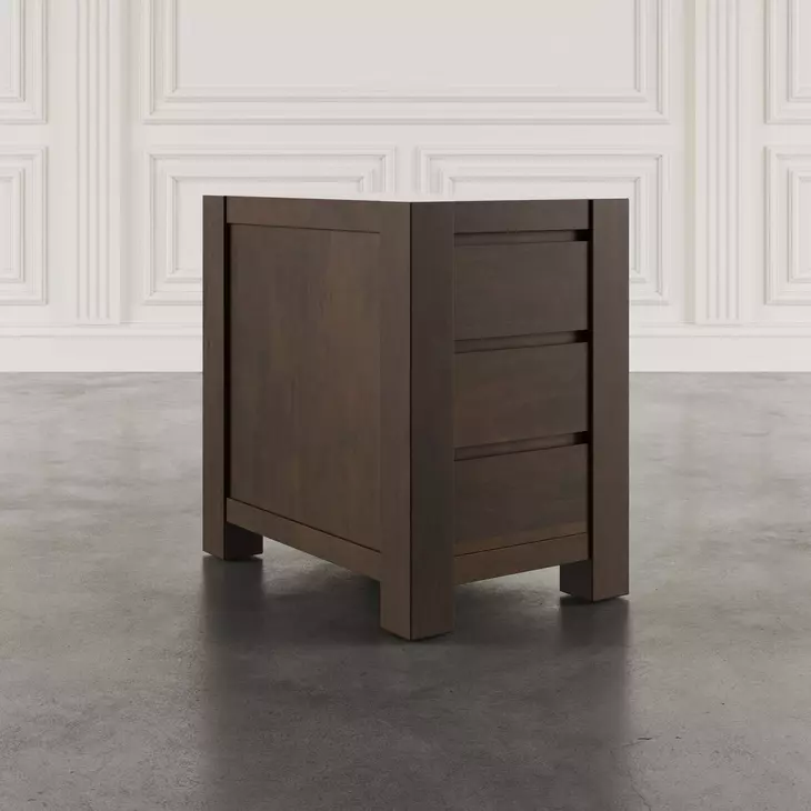 Brownstone Chocolate Brown Rectangular Chairside End Table