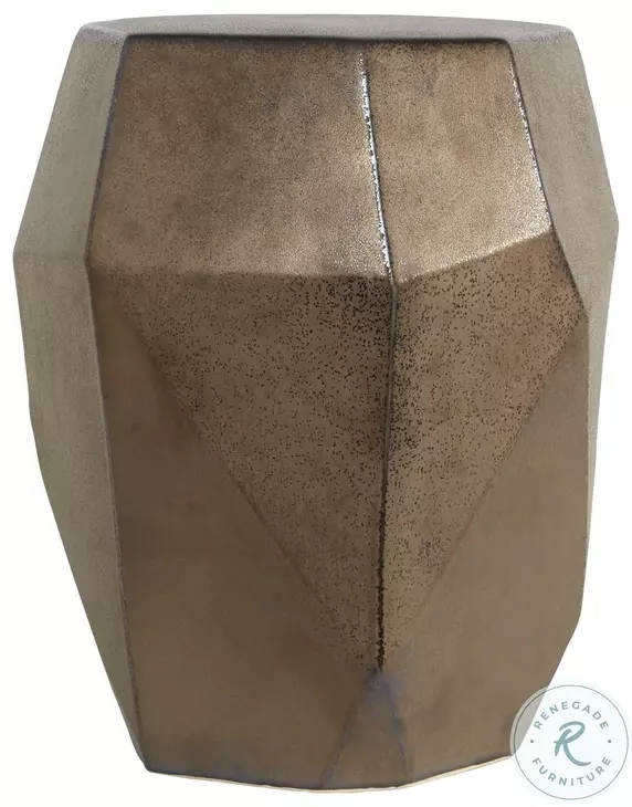 Liorael Aged Gold Bronze Garden Stool
