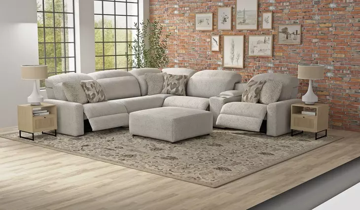 Terrence Oyster Castered Cocktail Square Ottoman