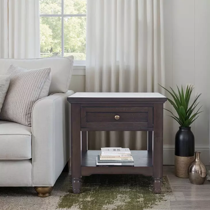 Brentwood Arbor Oak Square End Table