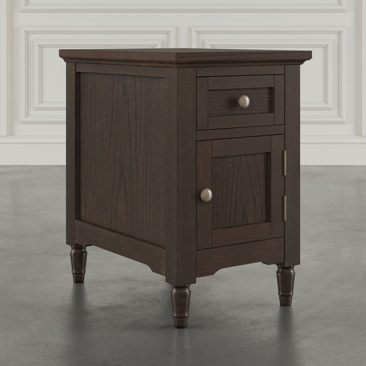 Brentwood Arbor Oak End Table with USB Charging