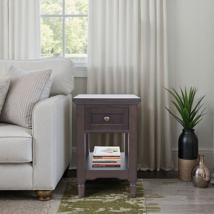 Brentwood Arbor Oak Rectangular Chairside End Table
