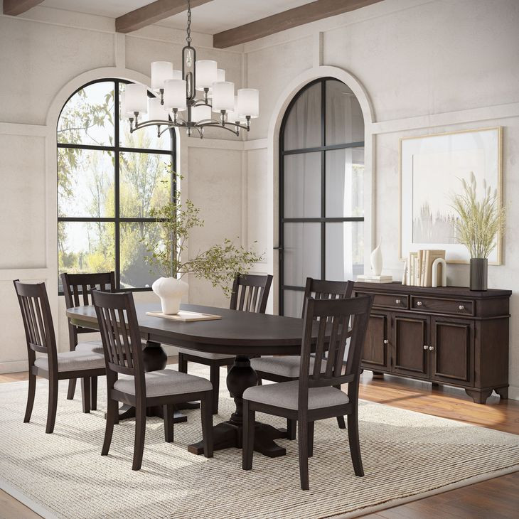 Brentwood Arbor Oak Extendable Oval Dining Room Set