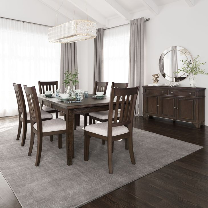 Brentwood Arbor Oak Extendable Rectangular Dining Room Set
