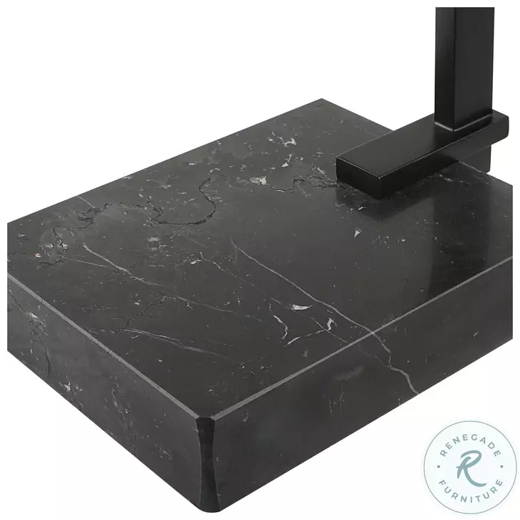 Dalemar Satin Black Accent Table