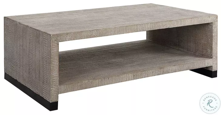 Torrence White Washed Cocktail Table