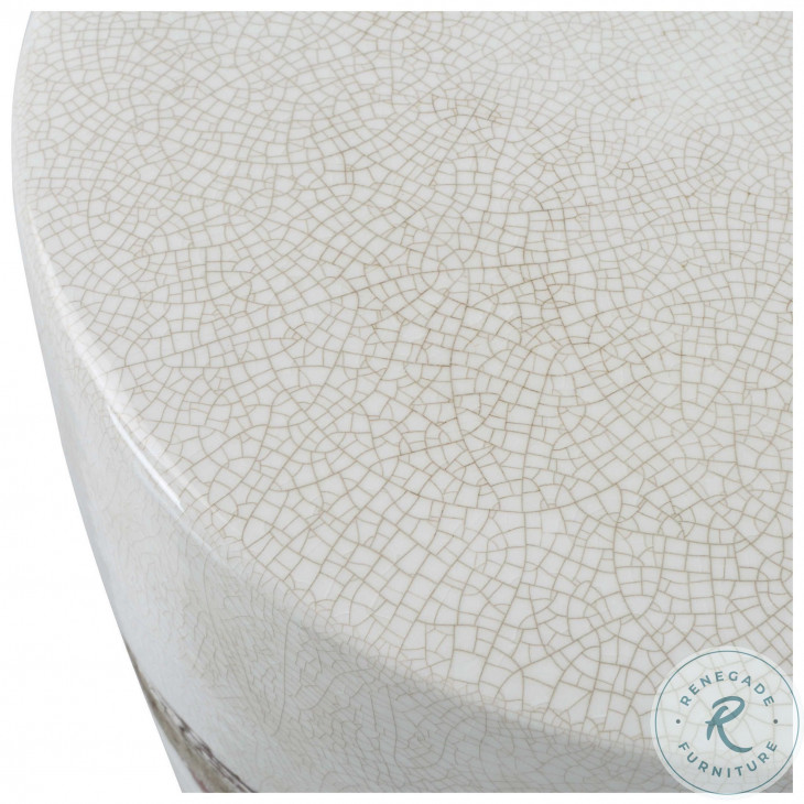 Comanche Off White Ceramic Garden Stool From Uttermost | Coleman Furniture