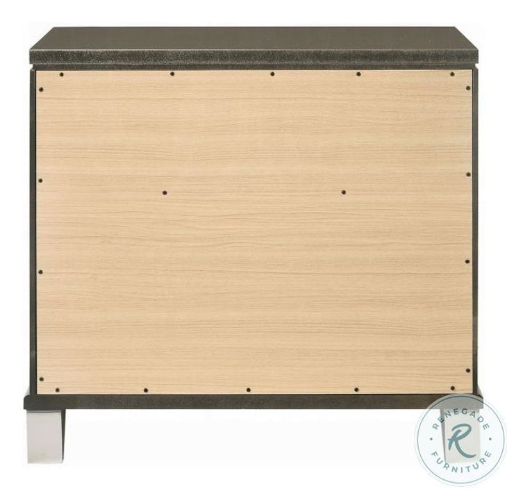 Skylar Dark Champagne 2 Drawer Nightstand