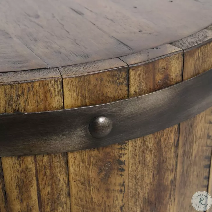 Stranor Weathered Walnut Stain Accent Table