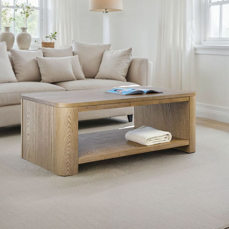 Janzen Cascade Oak Rectangular Cocktail Table