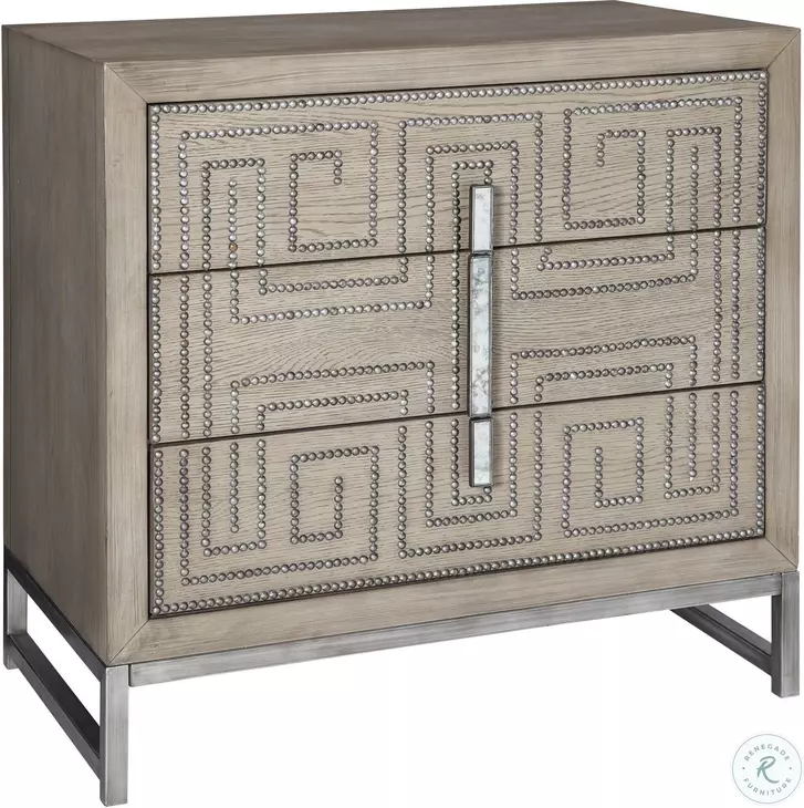 Saheli Soft Mushroom Gray Accent Chest
