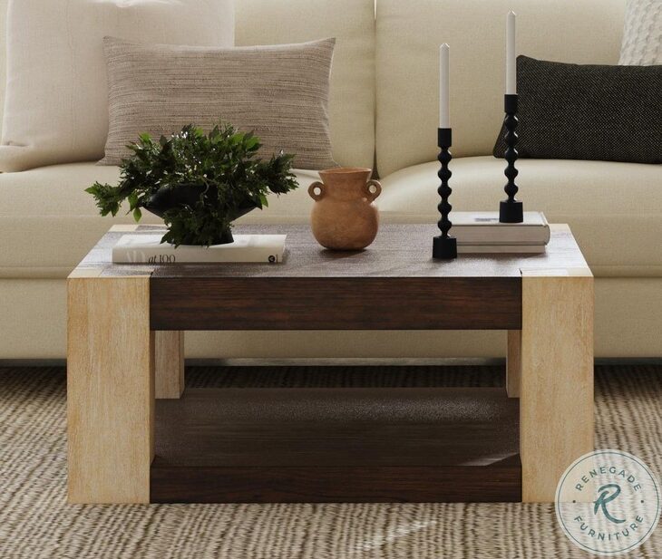 Harmony Carbon Mindi And Blonde Acacia Cocktail Table