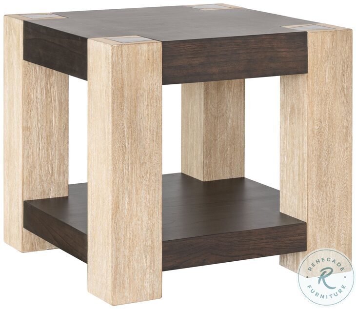 Harmony Carbon Mindi And Blonde Acacia End Table