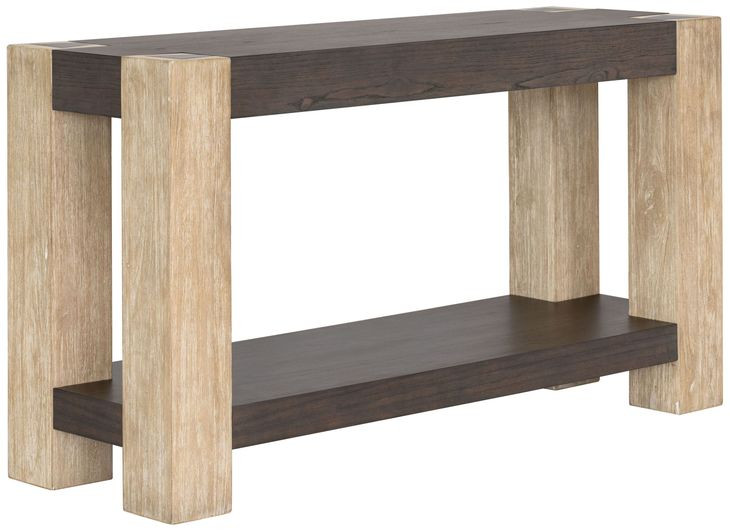 Harmony Carbon and Blonde Rectangular Console Table