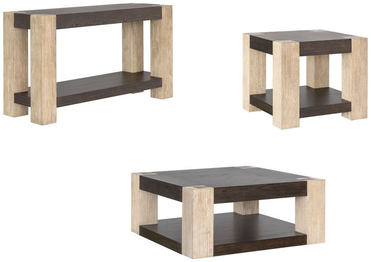 Harmony Carbon and Blonde Rectangular Console Table