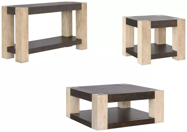 Harmony Carbon and Blonde Rectangular Console Table