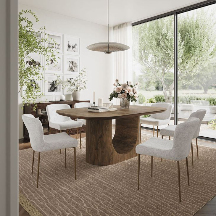 Gibson Gray Performance Fabric Dining Chair Set of 2