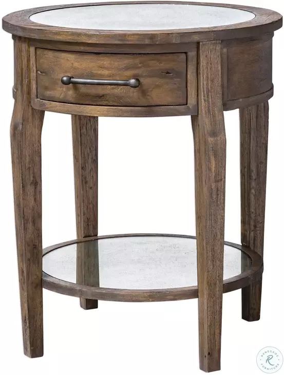 Raelynn Weathered Pecan Lamp Table