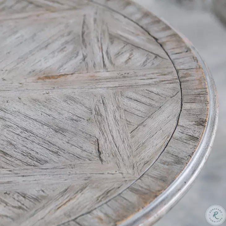 Tiona Aged White Accent Table