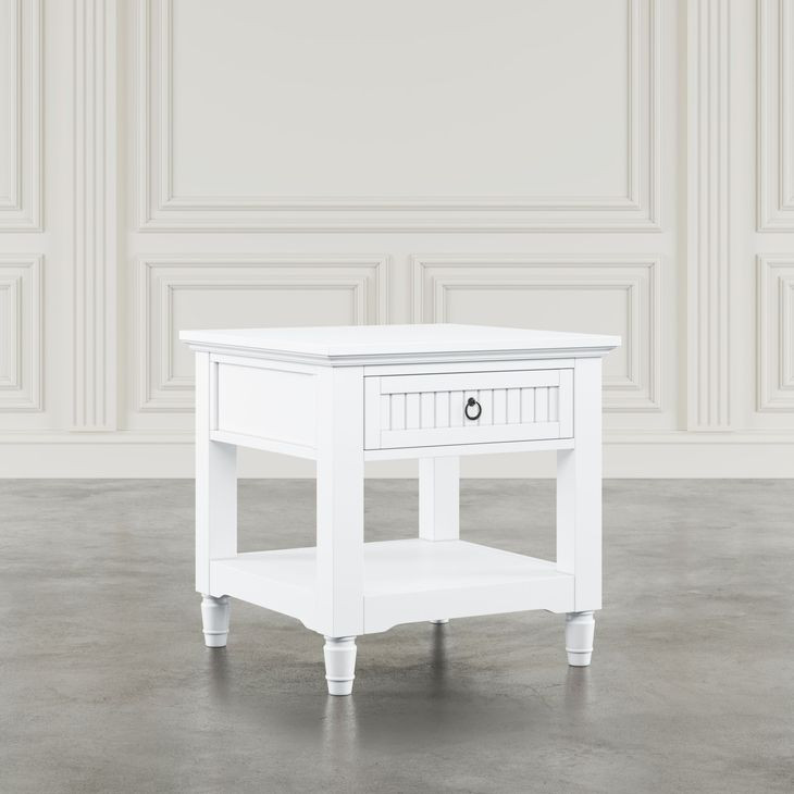 Westport White Square End Table
