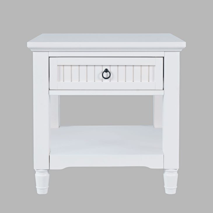 Westport White Square End Table