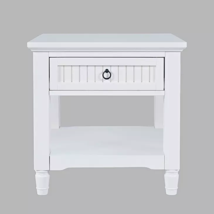 Westport White Square End Table