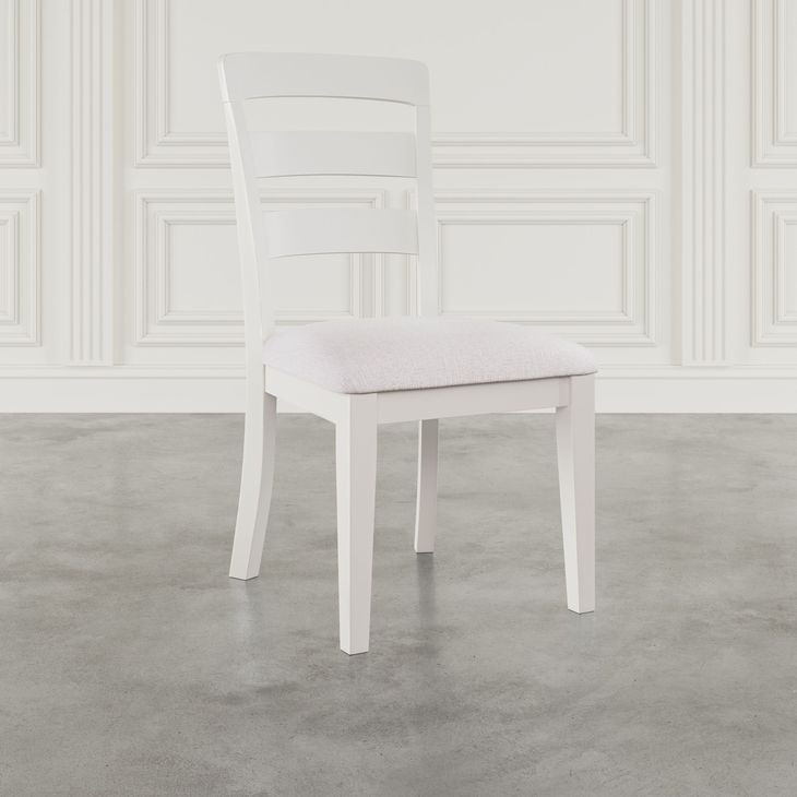 Westport Gray Upholstered Ladder Back Dining Chair Set of 2