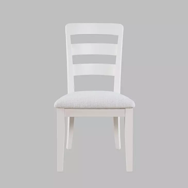 Westport Gray Upholstered Ladder Back Dining Chair Set of 2
