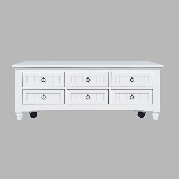 Westport White Rectangular Occasional Table Set