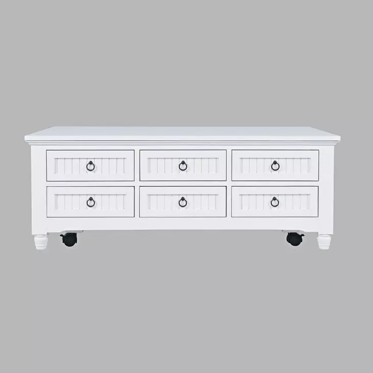 Westport White Rectangular Cocktail Table