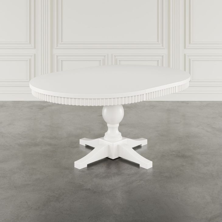 Westport White 66" Extendable Oval Dining Table