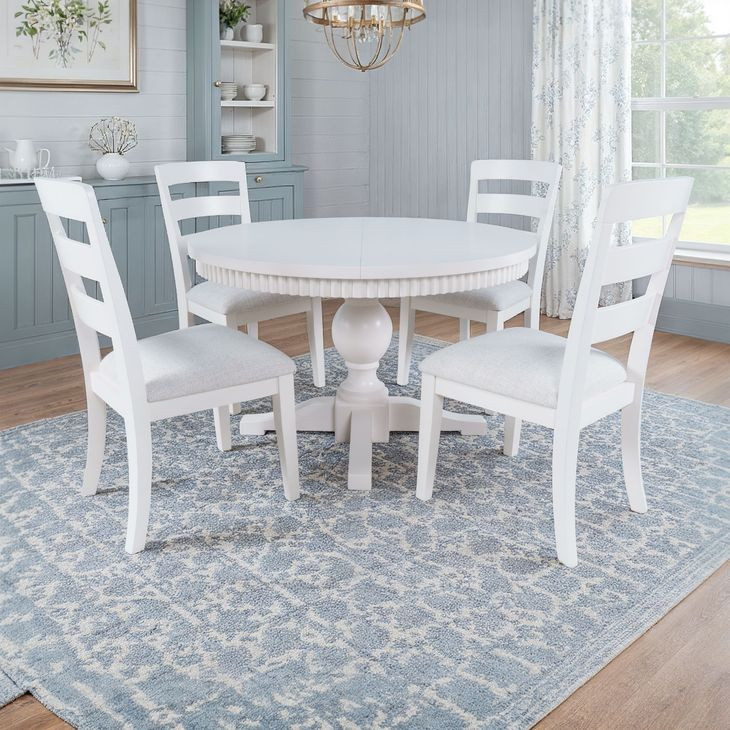 Westport Gray Upholstered Ladder Back Dining Chair Set of 2