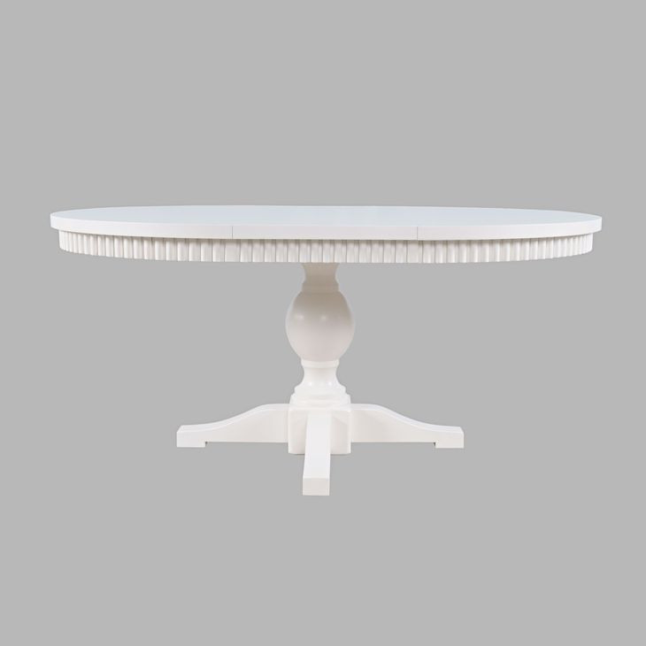 Westport White 66" Extendable Oval Dining Table