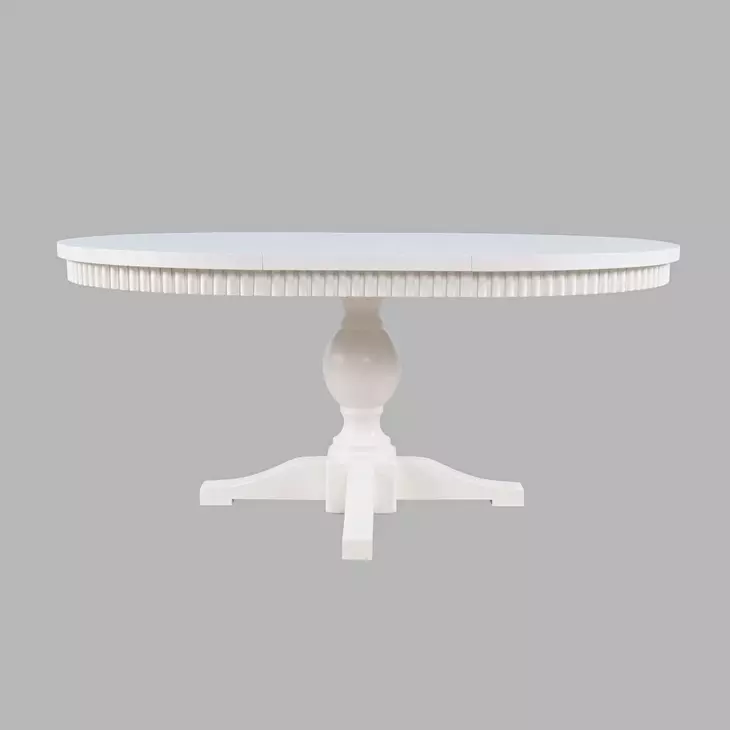 Westport White 66" Extendable Oval Dining Table