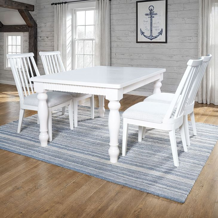 Westport White 72" Extendable Rectangular Dining Room Set