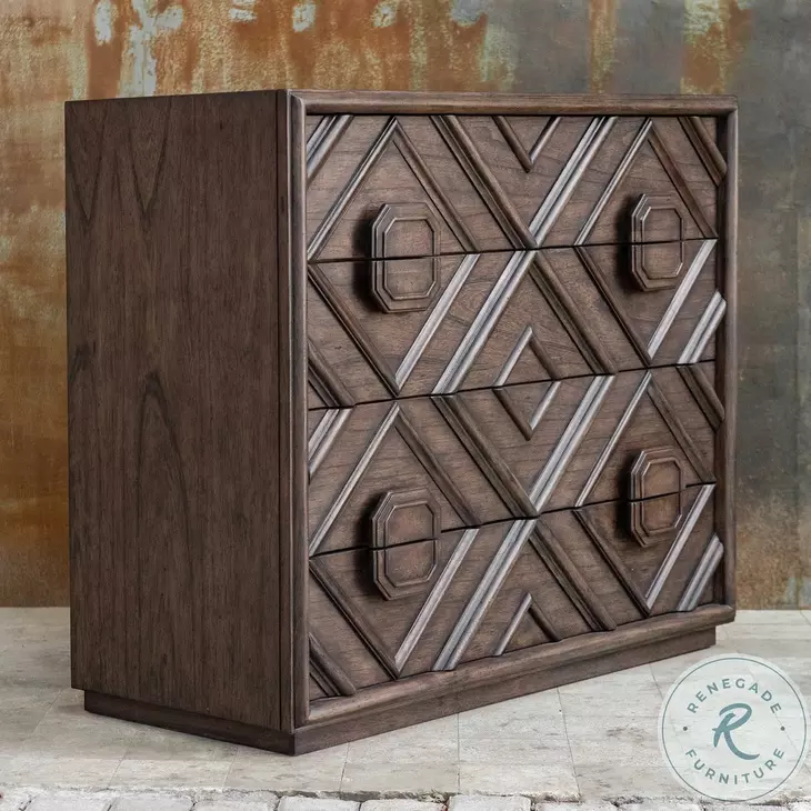 Leclair Deep Walnut Drawer Chest